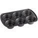A black Wilton jumbo muffin pan with six compartments.