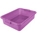 A purple plastic Vollrath Color-Mate food storage container with a raised snap-on lid.