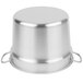 A silver Vollrath stainless steel double boiler inset with two handles.