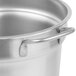 A Vollrath stainless steel double boiler inset with handles.