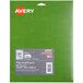 A green package of Avery PermaTrack metallic barcode labels with white text.