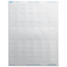 A white sheet of paper with rectangular white Avery metallic asset labels.
