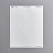 A white paper with rectangles containing blue writing.