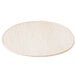 A white round sheet of Rich's pizza crust dough on a white surface.