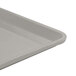 A close-up of a Cambro Pearl Gray Dietary tray with a white bottom and gray top.
