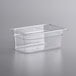 A Vigor clear plastic food pan with lid.