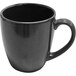 A black Corona by GET Enterprises Pluto mug with a handle.