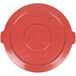 A red plastic Continental lid with handles.