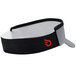 A gray and black Headsweats visor with a red logo.