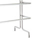 A chrome metal Eagle Group tray slide rack for wire shelving.