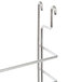 An Eagle Group metal tray slide rack for wire shelving with hooks.