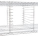 An Eagle Group metal tray slide rack for wire shelving.