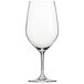 A clear Schott Zwiesel Forte claret wine glass on a white background.
