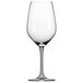 A clear Schott Zwiesel Forte red wine glass with a stem.