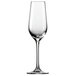 A clear Schott Zwiesel Sherry wine glass with a long stem.