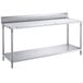 A Regency 24" x 72" 14-gauge stainless steel poly top work table with an undershelf.