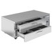 A silver stainless steel Beverage-Air chef base with two drawers.