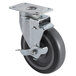 A CaterGator swivel caster with a black and metal wheel.