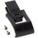 A black plastic latch for a CaterGator top loading insulated food pan carrier.
