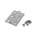 A stainless steel CaterGator ice caddy lid hinge with screws and nuts.