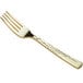 A Visions Hammersmith gold plastic fork with a handle.