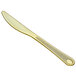 A Visions heavy weight gold plastic knife with a satin finish.