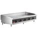 A Cooking Performance Group stainless steel countertop griddle with five burners.