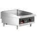 A Cooking Performance Group Ultra Series chrome-plated liquid propane countertop griddle with two burners.