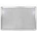 A Chicago Metallic silver bakery display tray with a textured surface.