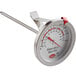 A Cooper-Atkins candy/deep fry probe thermometer with a red and white metal dial.