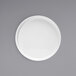 A Front of the House Soho bright white porcelain plate with a raised rim on a white background.