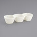 Front of the House Catalyst Mod European White Triple Compartment Porcelain Bowls. Three European white porcelain bowls.