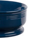 A close up of a navy blue Cambro entree bowl.