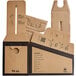 A white cardboard box with a brown label for Choice 96 oz. Beverage Take-Out Container.