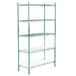 A Metroseal 3 Metro Super Erecta wire shelving unit with four shelves.
