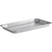 A silver Choice shallow foil steam table pan with a white background.