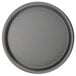 An American Metalcraft hard coat anodized aluminum round pizza pan with a white background.
