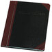 A white Boorum & Pease laboratory notebook with black and red details on the cover.