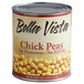 A case of 6 Bella Vista #10 cans of chick peas with a white label.