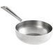 A silver stainless steel Vollrath mini fry pan with a handle.