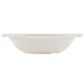 A white melamine bowl with speckled edges.