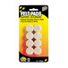 A pack of 16 white round felt pads.