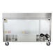 A large stainless steel Beverage-Air prep table with a white rectangular vent.
