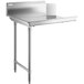 A Regency stainless steel dish table with a shelf.