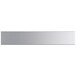 A silver rectangular stainless steel Regency pass-through shelf with black edges.