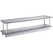 A Regency stainless steel wall mount shelf with two shelves.