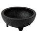 A black polypropylene Chico Molcajete bowl with legs.