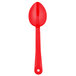 A red rectangular Thunder Group salad bar spoon with a white background.