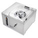 A silver Nemox GELATO 5K Crea countertop gelato machine with a clear lid.