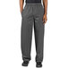 Uncommon Chef unisex chef pants with a broken twill stripe pattern in black and grey.